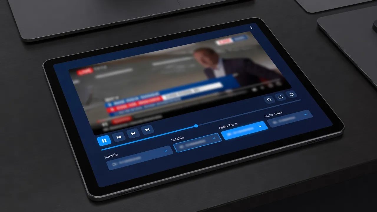 Відтворення каналу з субтитрами та вибором аудіо доріжки у VentoX IPTV Player